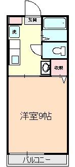 グレースヒダ(1K/1階)の間取り写真