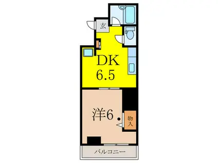 エクセルハイム(1DK/3階)の間取り写真