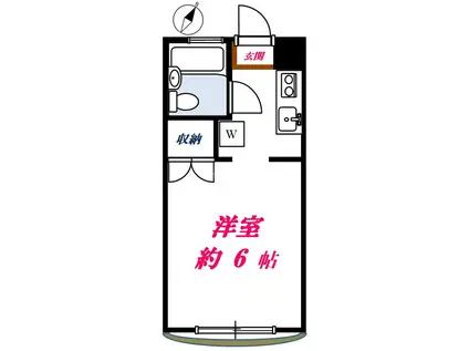 コーポみゆき(1K/3階)の間取り写真