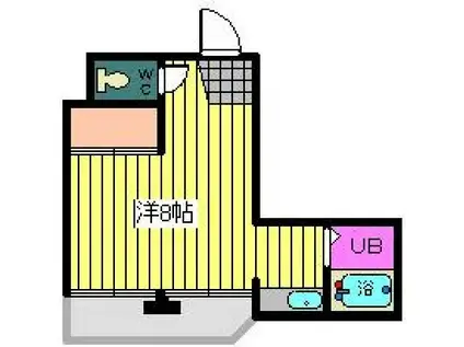本田マンション2号棟(1K/3階)の間取り写真