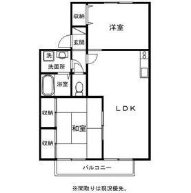 パークヒルイガワ(2LDK/2階)の間取り写真