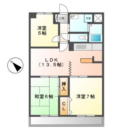 センチュリーハイランド(3LDK/3階)の間取り写真