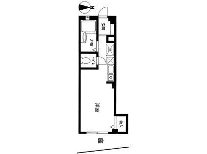 トラスティさがみ(ワンルーム/1階)の間取り写真