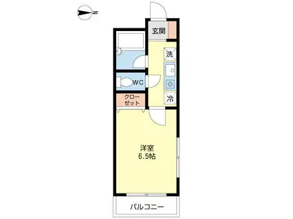 ハイツせせらぎ(1K/2階)の間取り写真