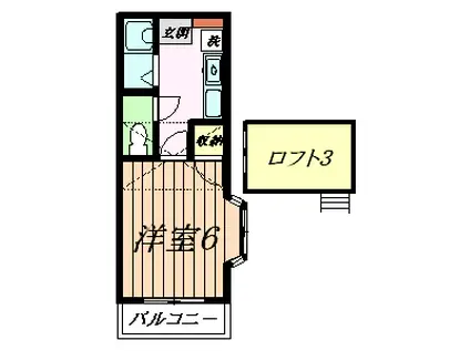 エトワール井上II(1K/1階)の間取り写真