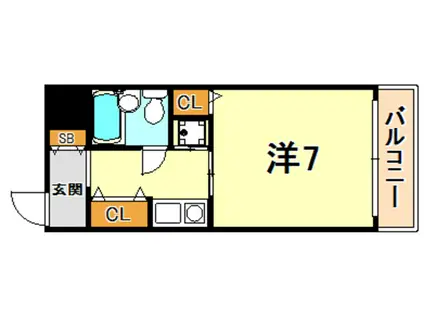 メゾン・ド・六甲パートIII(ワンルーム/2階)の間取り写真