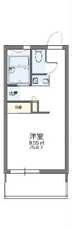 レオパレスねむの木 3階階 間取り