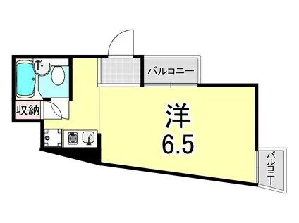 ダイドーメゾン神戸(ワンルーム/2階)の間取り写真