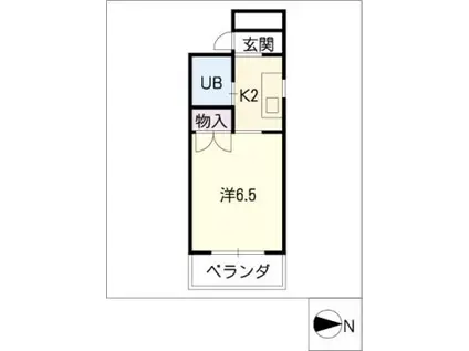 シティハイツ松葉(1K/4階)の間取り写真