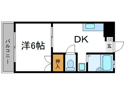 パークレーン東和(1DK/4階)の間取り写真