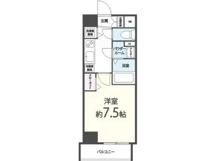 メゾンドソレイユ・シノハラ(1K/3階)の間取り写真