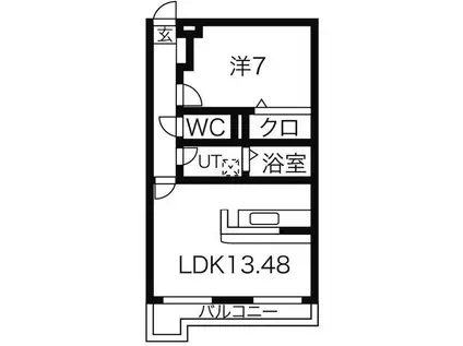 ロイヤルコート滝ノ水(1LDK/3階)の間取り写真