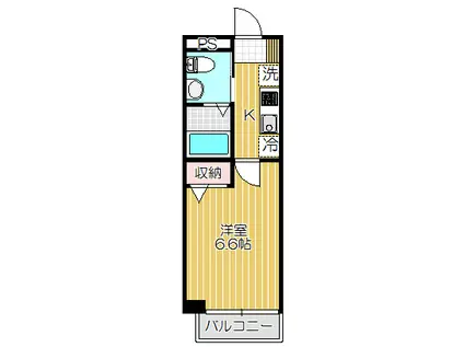 パルトネール戸越(1K/1階)の間取り写真