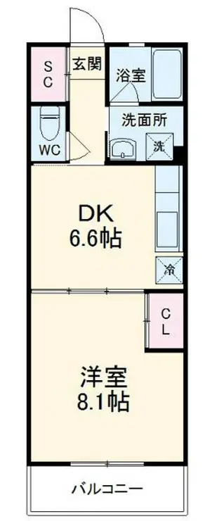 バードタウン8番館 1階階 間取り