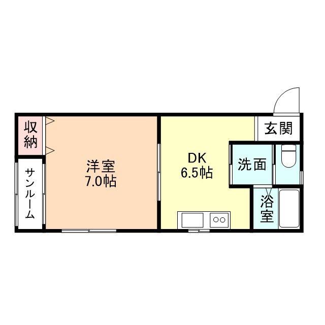 A-LIFE町村(1DK/1階)の間取り写真