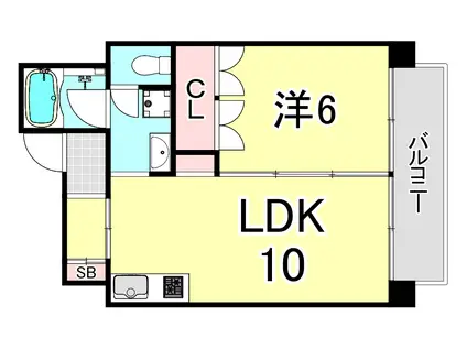 モン・ヴィラージュ本山(1LDK/4階)の間取り写真