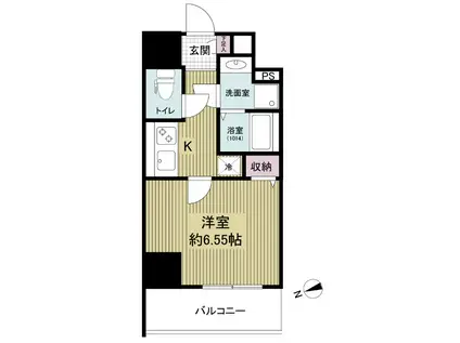 ARTIZA西長堀(1K/14階)の間取り写真