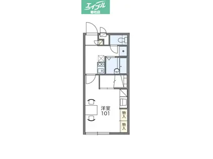 レオパレス総社南ソレイユ(1K/1階)の間取り写真