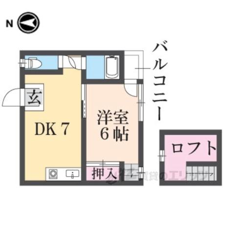 エムズ富雄(1DK/3階)の間取り写真