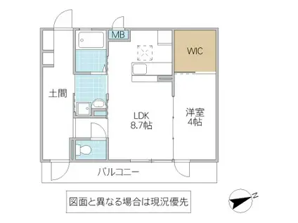フォアールII(1LDK/1階)の間取り写真