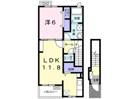 グレイス ヒルズ(1LDK/2階)の間取り写真