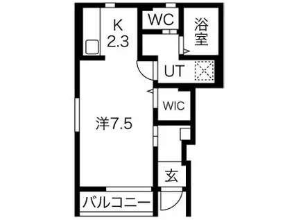 EIGHT(1K/1階)の間取り写真