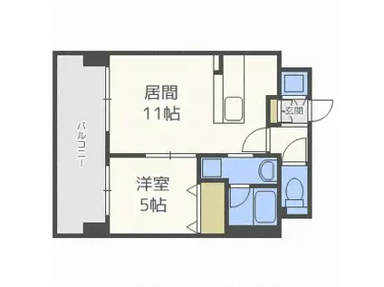 マストライフ知事公館(1LDK/5階)の間取り写真