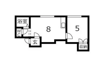 アーバン稲穂(1LDK/3階)の間取り写真