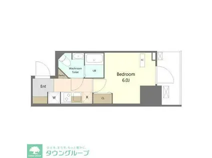 ALIVIS船橋イースト・ウエスト(1K/6階)の間取り写真