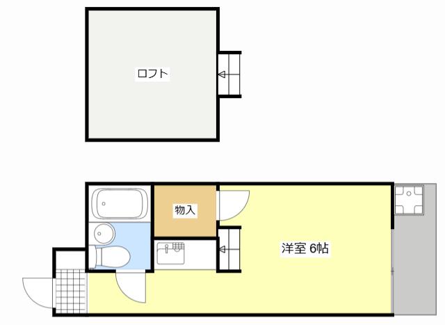 CASA元浜(ワンルーム/2階)の間取り写真