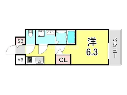 エスリードザ・ランドマーク神戸(1K/5階)の間取り写真