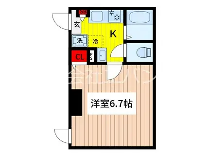 ヴィラ川口西青木(1K/3階)の間取り写真