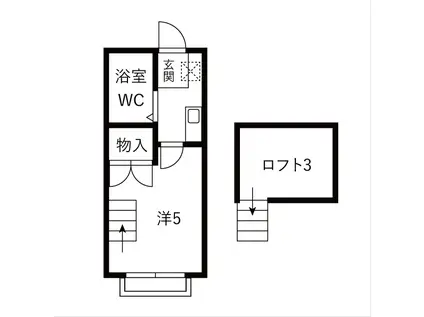 プラザドゥセーヌB棟(1K/1階)の間取り写真
