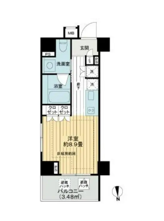 レジデンシャルステート白金 5階階 間取り