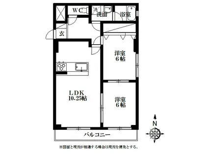 M・シュルプリーズ ドゥ(1LDK/1階)の間取り写真