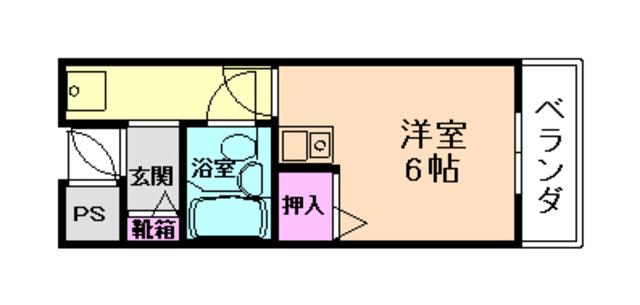 メゾンセリシエ(1K/2階)の間取り写真