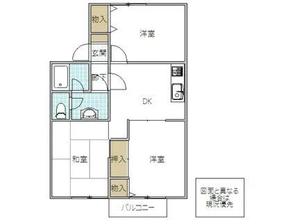 プレミール(3DK/2階)の間取り写真