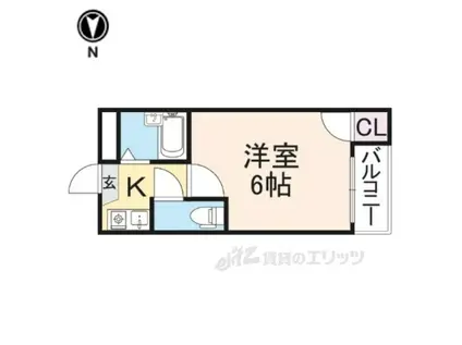 奈良パークヒルズ(1K/3階)の間取り写真