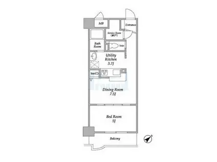 エルグランピア(1SLDK/4階)の間取り写真