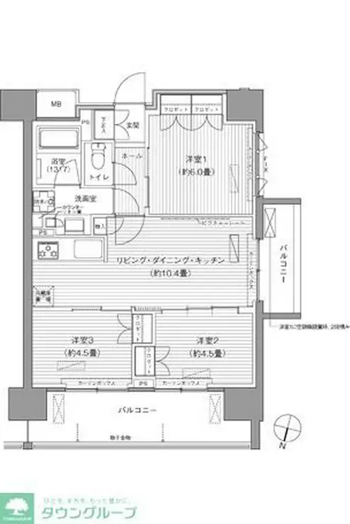 ヒューリックレジデンス千葉中央 12階階 間取り