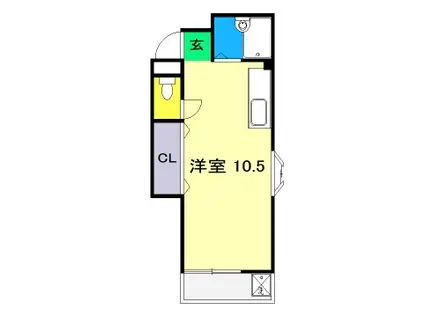 メゾン桜井(ワンルーム/3階)の間取り写真