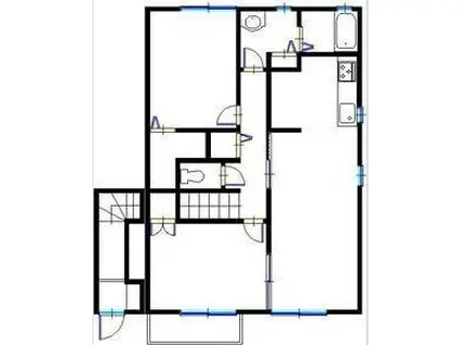 メルベーユ蓼野(2LDK/2階)の間取り写真