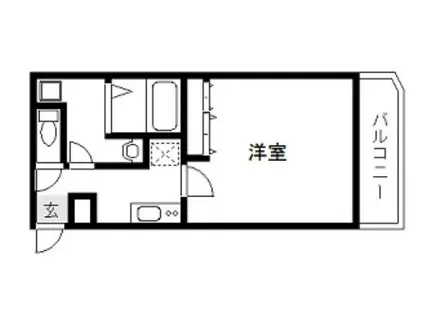シュマンセプト 神戸(1K/1階)の間取り写真