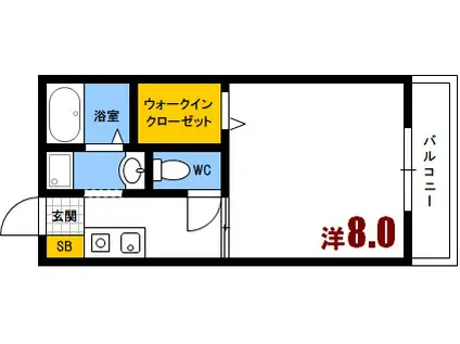 緑荘(1K/1階)の間取り写真