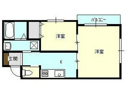 SORA(2K/2階)の間取り写真