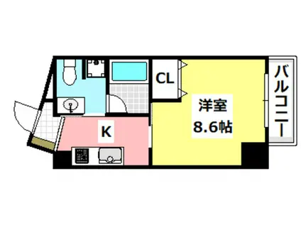 OAZO千里丘(1K/8階)の間取り写真