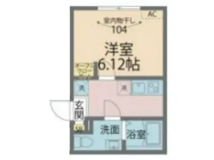 カインドネス武蔵浦和II(1K/1階)の間取り写真