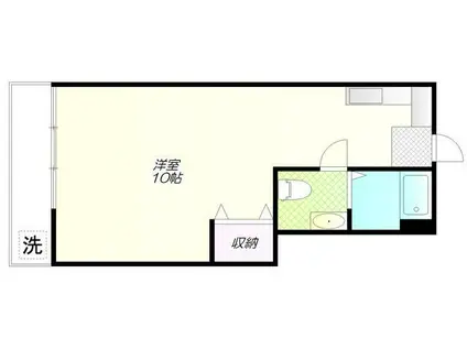 コーポ高輪(ワンルーム/7階)の間取り写真