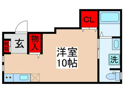 レコラ行徳(ワンルーム/1階)の間取り写真