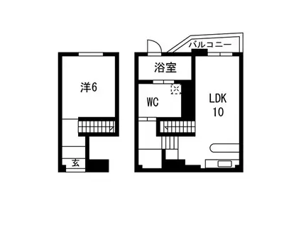 南16条ビル(1LDK/2階)の間取り写真